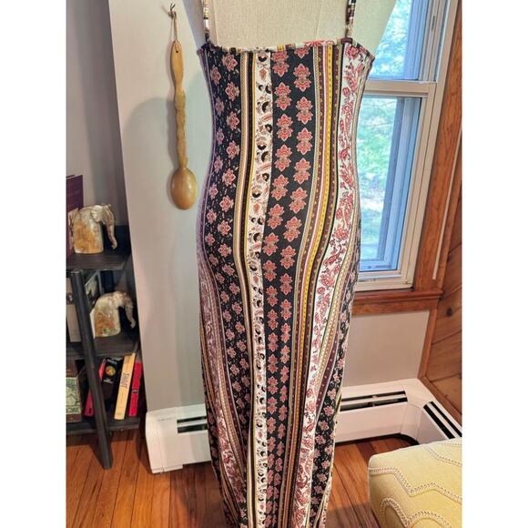 Bohemian Striped Maxi Floral Dress - Picture 8 of 8
